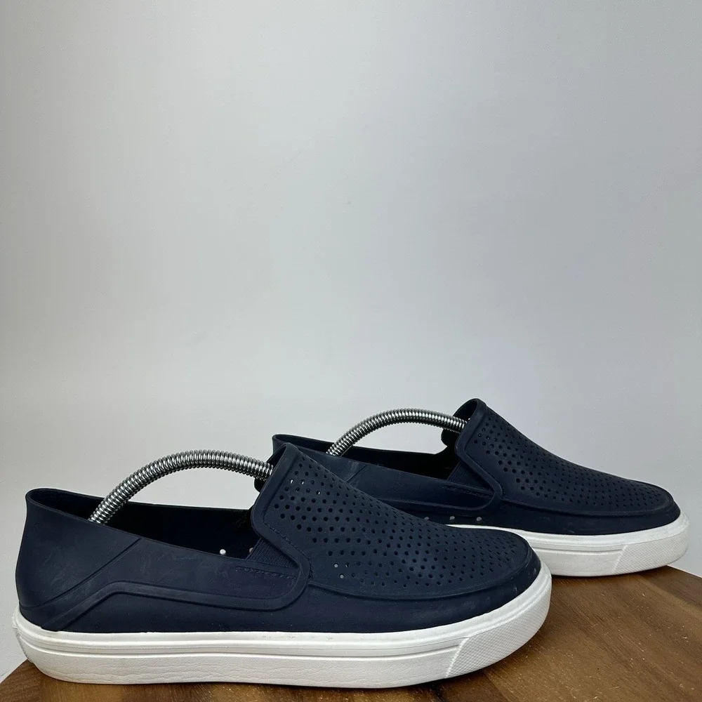 Mens Crocs Citilane Roka Navy Blue Slip On Casual Comfort Sneakers Shoes Size 9